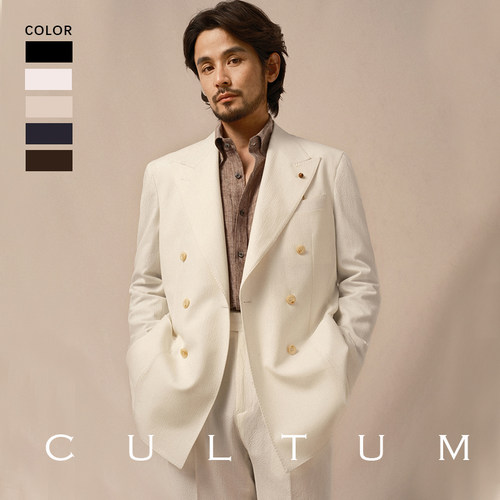 泡泡纱免烫西服套装春夏季