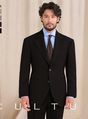【绅士盔甲骑兵斜面料】CULTUM商务通勤抗皱易打理西服套装男西装