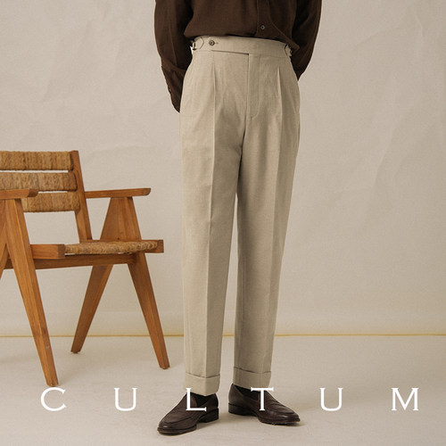 意式那不勒斯长裤西裤秋季男正装