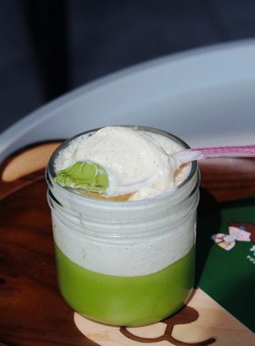 【悠悠小食光】抹茶生巧米布丁 香草甜品 无油酱酱 下午茶小零食