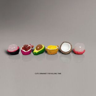 立体仿真大号半剥皮水果荔枝牛油果石榴榴莲山竹椰子装饰品小摆件