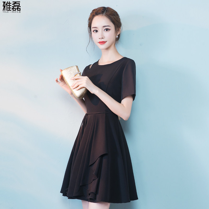 黑色小礼服女连衣裙短款2020新款秋季聚会宴会晚礼服平时可穿学生|ruв категории Женская одежда, Cвадебные платья, платье/вечернее платье - от Buy2taobao.com для оказания профессиональной услуги покупки агента Taobao