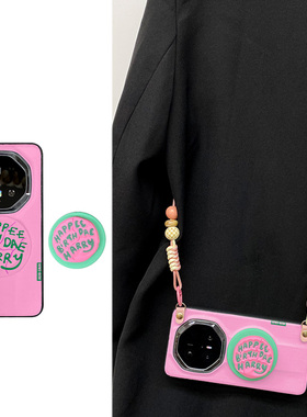 绿色英文真皮全包防摔适用于华为mate60RS非凡大师手机壳mate70RS保时捷MATE60保护套mate70pro女磁吸支架