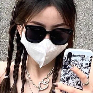 戚薇同款韩版大框百搭显脸小网红墨镜女时尚夏防紫外线太阳眼镜男