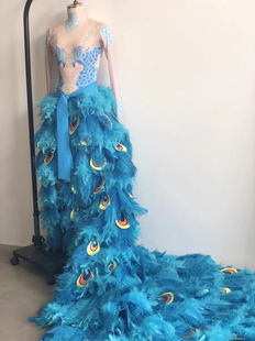 雀之恋演出服装杨丽萍孔雀之舞服装演出服装