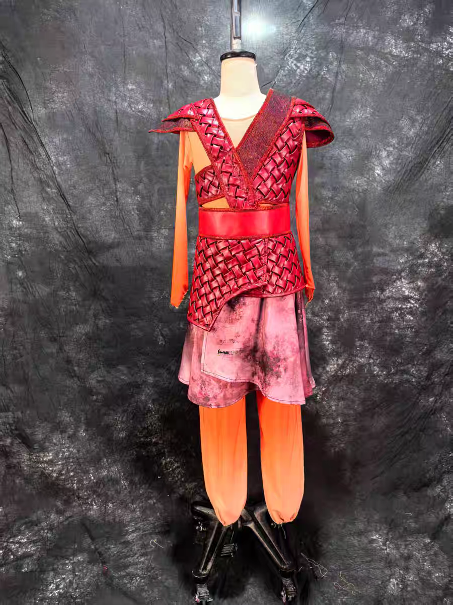 小荷风采再现花木兰舞蹈演出服儿童古典女童花木兰扮演服装铠甲服