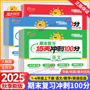 2025秋版阳光同学期末复习15天冲刺100分