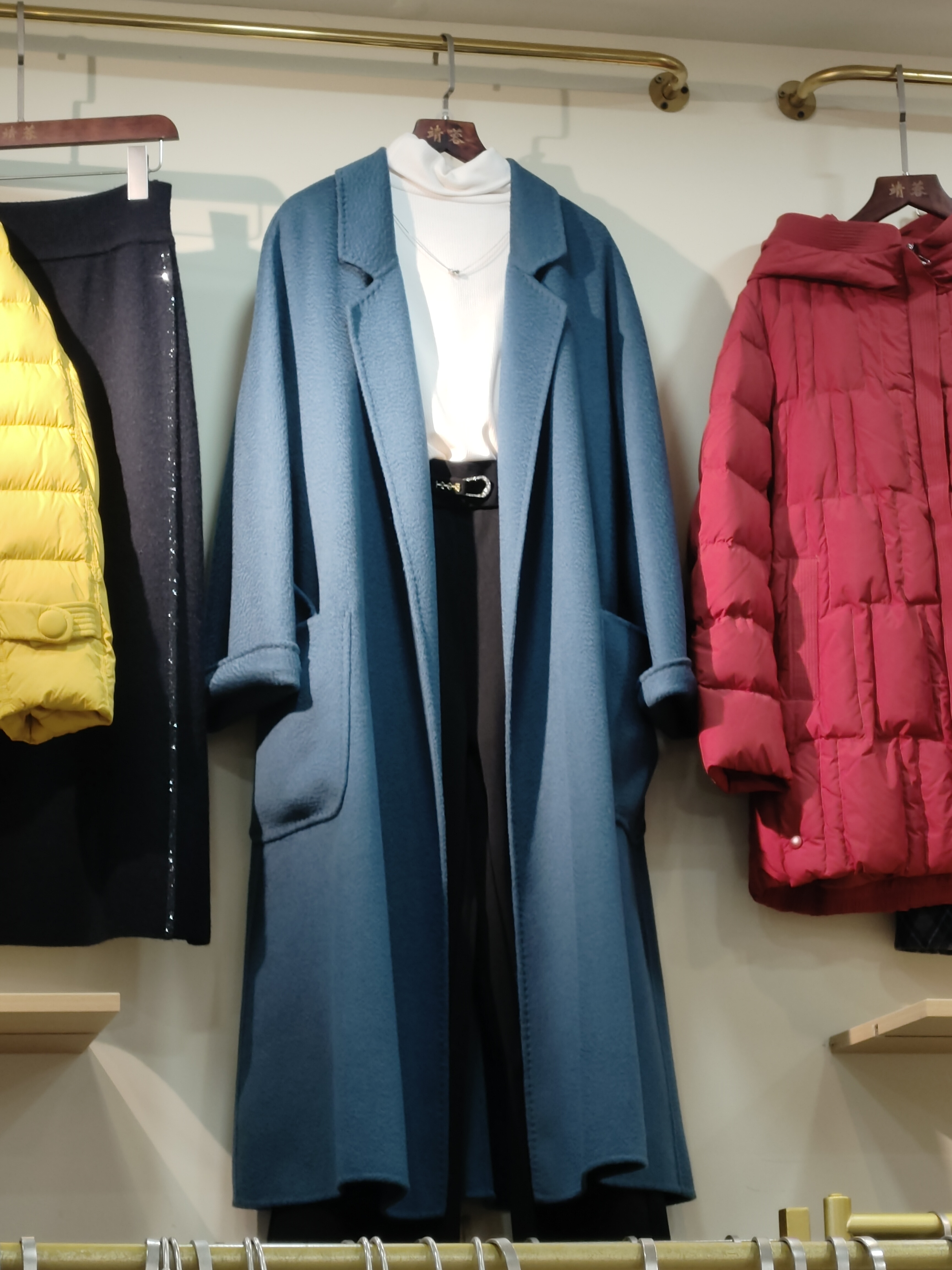 羊绒羊毛大衣女中长款高级感双面呢气质显瘦高级感毛呢外套腰带