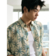 25夏苎麻 椰子树 主题印花休闲短袖 FERMENTEDSHIRT 衬衫