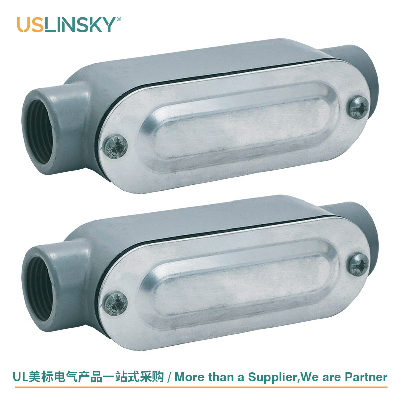 USLINSKY灵天美标UL认证导线管电线管接线盒铝压铸防水盒C-50