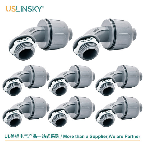 USLINSKY灵天美标UL认证90度弯头PVC电线管配件连接器PP632