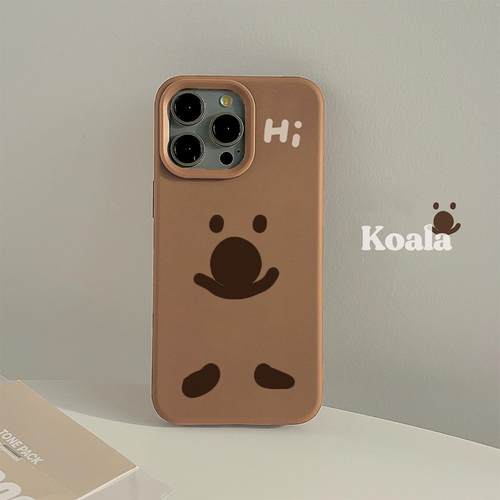 简约ins考拉适用iPhone17promax可爱15pro小众iphone14软