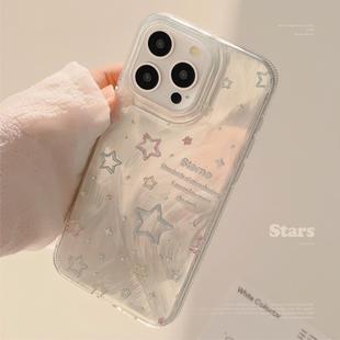 镂空小星星羽纱手机壳iphone15适用苹果17防摔12韩14promax小众16