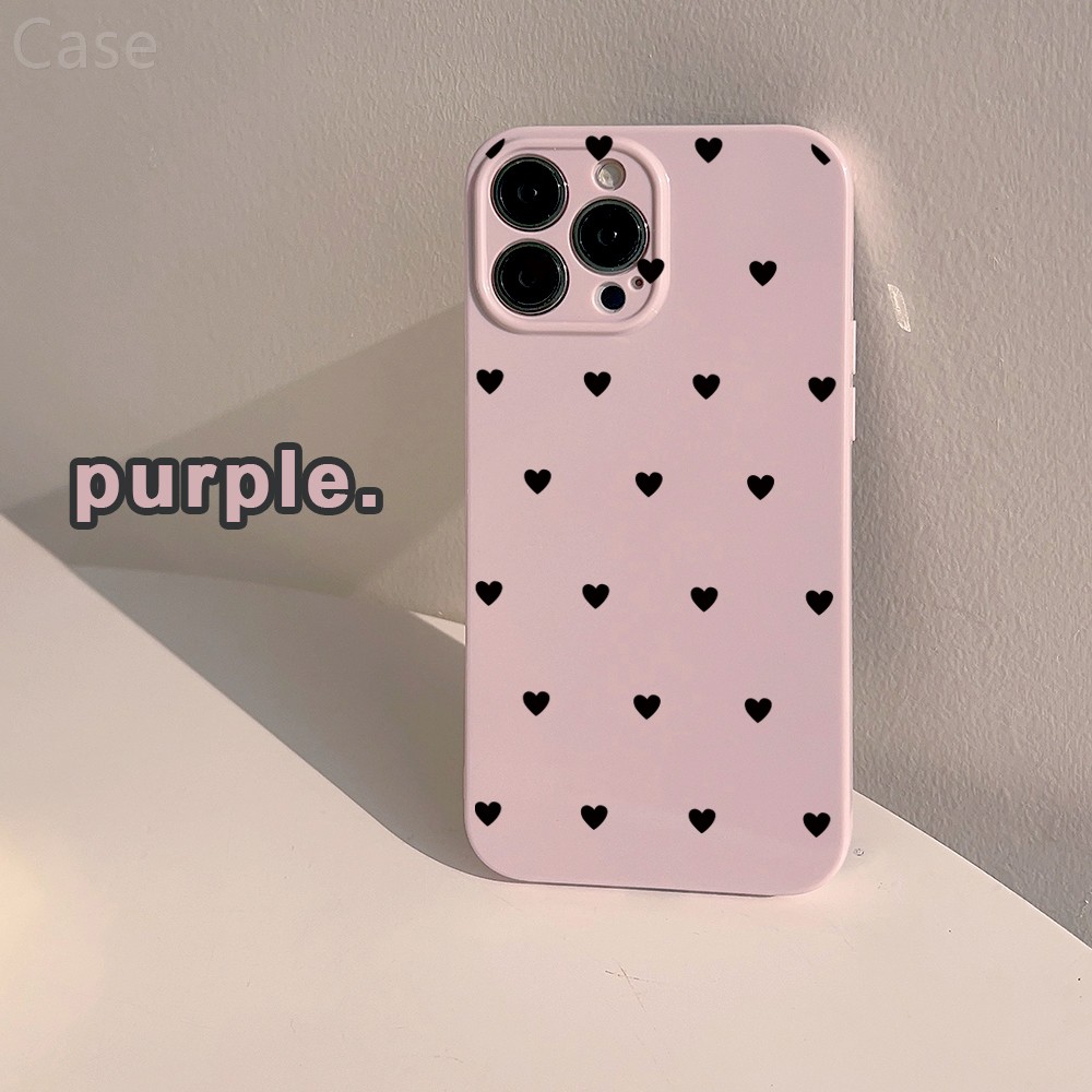 甜酷ins黑色爱心适用iphone17pro小众少女16promax苹果11手机壳14日韩网红风13全包套plus亮面15ProMAX软【价