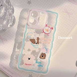 卡通纸杯蛋糕狗适用iphone16promax手机壳苹果15透明14软