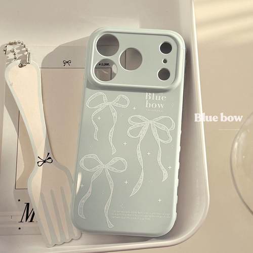 芭蕾风蓝色蝴蝶iphone17适用苹果1516promax全包14软