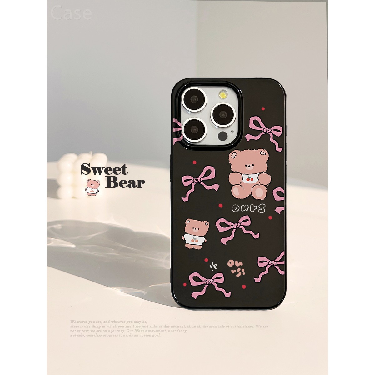 甜酷ins少女蝴蝶结猫咪适用苹果17promax手机壳14保护套13小众卡通12日韩风可爱11软壳16防摔XR保护套XS【价