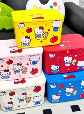 HelloKitty收纳箱2026新款多功能零食儿童玩具卡通大号容量整理盒