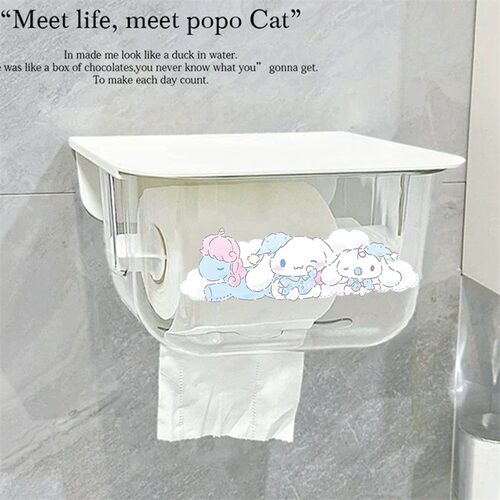 卫生间透明纸巾盒厕所卷纸架防水
