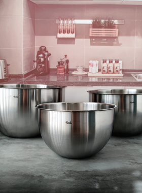 德国18/10加厚316不锈钢盆洗菜盆打蛋盆和面烘焙奶油盆调馅大盆子