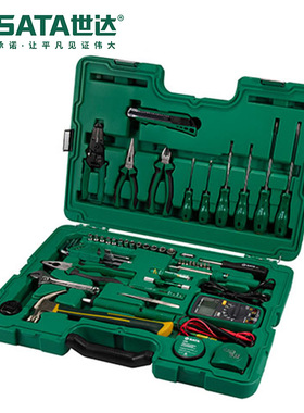 Sata/世达五金工具61件电讯维修组套09536套装万用表测电