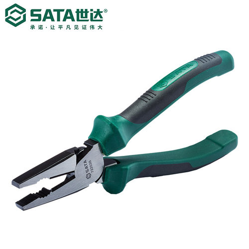 Sata/世达五金工具钢丝钳Cr-V锻造72201B/72202B/72203B老虎钳子