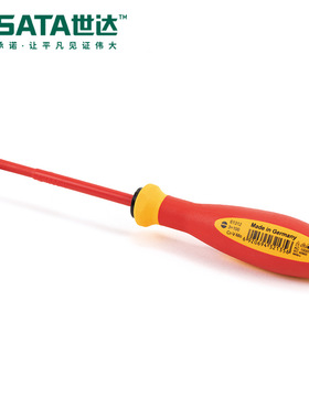 Sata/世达五金工具G系列三色柄一字绝缘螺丝批61311-61315螺丝刀