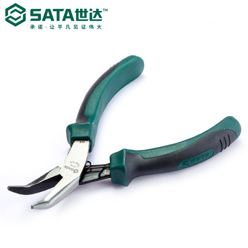 Sata世达省力型迷你钢丝钳尖弯扁斜针嘴顶切水口钳70611A-70618A