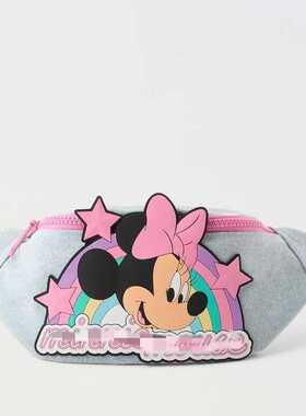 Z家夏季新款儿童胸包卡通可爱MI妮少女心彩虹腰包零钱包休闲运动