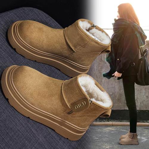 厚底雪地靴女款2025新款冬季