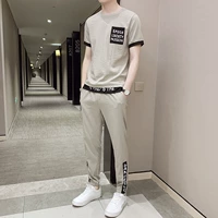 Quần tây nam mùa hè mỏng phần lụa lụa chín quần phù hợp với nam giới giản dị hoang dã đẹp trai xu hướng mới 2019 - Quần tây thường quần kaki nam ống đứng