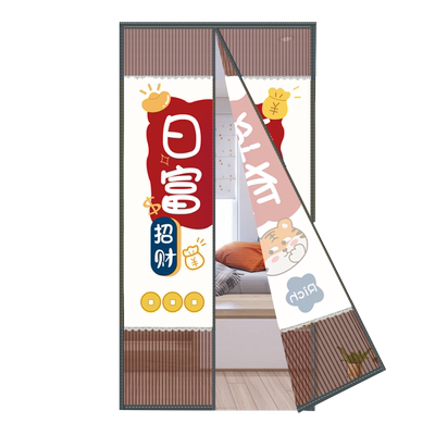 透气门帘防蚊夏天卡通金刚网磁吸