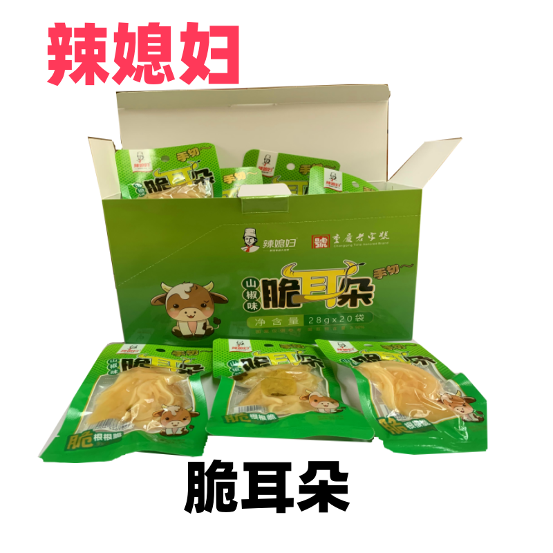 辣媳妇泡椒猪皮三角脆骨山椒笋条脆耳朵鸡脚独立包装零食小吃