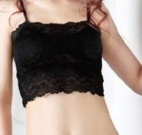 性感蕾丝抹胸 裹胸/小吊带/打低裳/百搭性感黑色