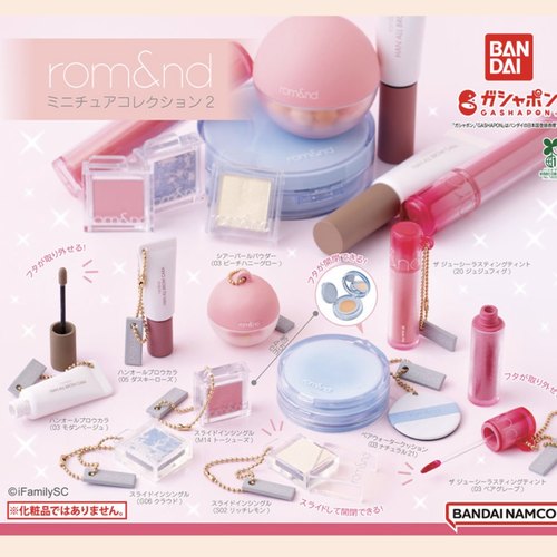 现货 日本bandai万代rom&nd韩国彩妆微缩收藏模型小挂件吊饰扭蛋