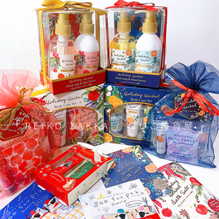 现货 日本charley圣诞节日主题保湿手霜洗手泡澡粉浴盐小套组礼盒