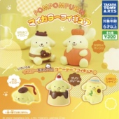 现货 日本TOMY正品 三丽鸥布丁狗与美食造型可爱小摆件扭蛋