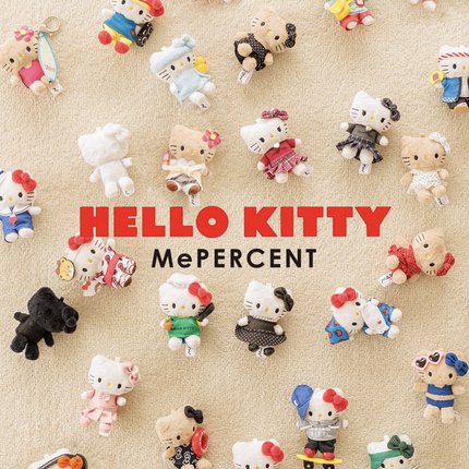 现货日本正品三丽鸥hellokitty Me%联名限定经典款毛绒玩偶挂件
