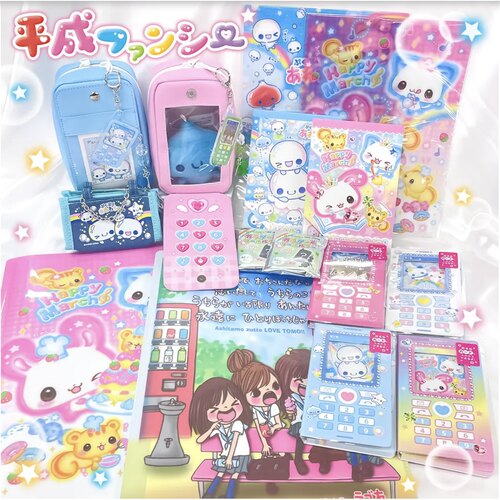 现货日本正品古早平成小动物梦幻卡通手机亚克力挂件盲袋便签贴纸