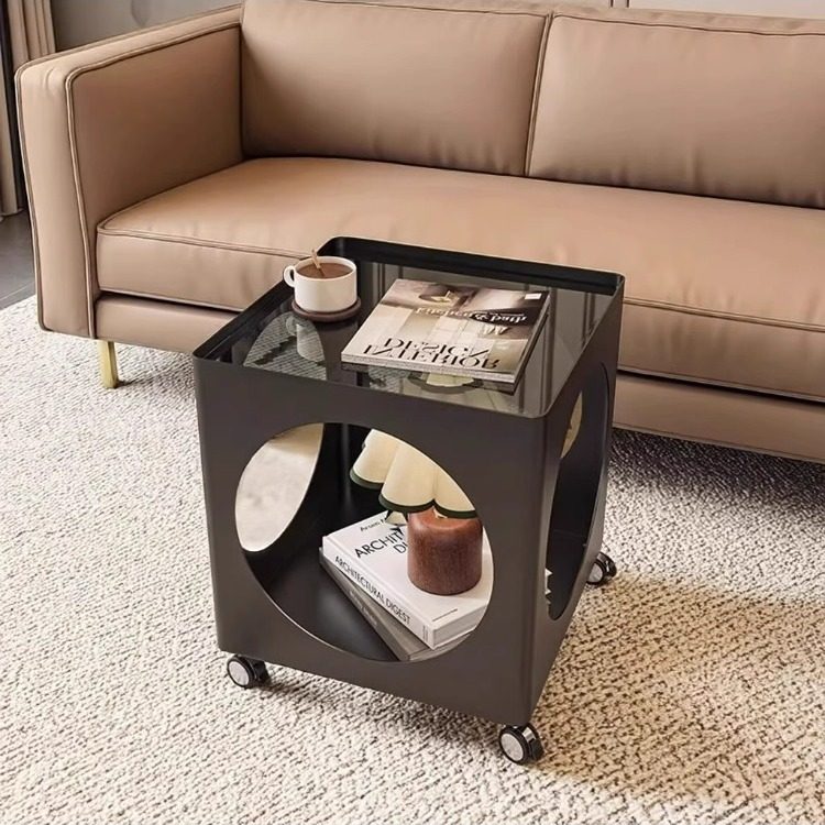客厅茶几可移动置物架边