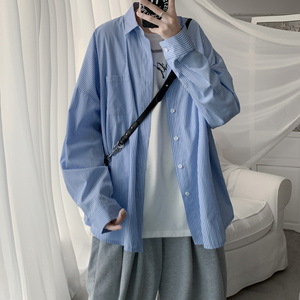 春装男士衬衫长袖宽松条纹衬衣 A425-C119-p55控68图片