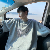 潮流水墨蝴蝶图案短袖T恤A425-T3733-P28控38面料棉，男装T恤，电商A425