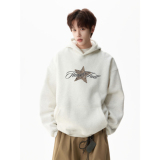 潮流星星字母排版连帽卫衣A425-Q4269-P65控78面料65%%棉35%聚酯，男装卫衣，电商A425