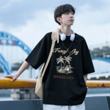 日系椰树字母短袖T恤A425-T3904-P28控38面料棉，男装T恤，电商A425
