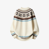 潮流费尔岛半门襟纽扣针织毛衣A425-M26654-P98控118面料聚酯，男装针织衫/毛衣，电商A425