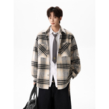 潮流格子呢料外套夹克A425-N997-控138面料聚酯-呢料，男装夹克，电商A425