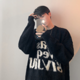 潮流字母圆领毛衣A425-M26370-P78控98面料聚酯，男装针织衫/毛衣，电商A425