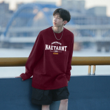 潮流百搭美式字母长袖圆领T恤男A425-D3629-P38控48面料棉，男装T恤，电商A425