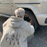 潮流流星模糊连帽卫衣A425-Q3864-P65控78面料65%棉35%聚酯，男装卫衣，电商A425