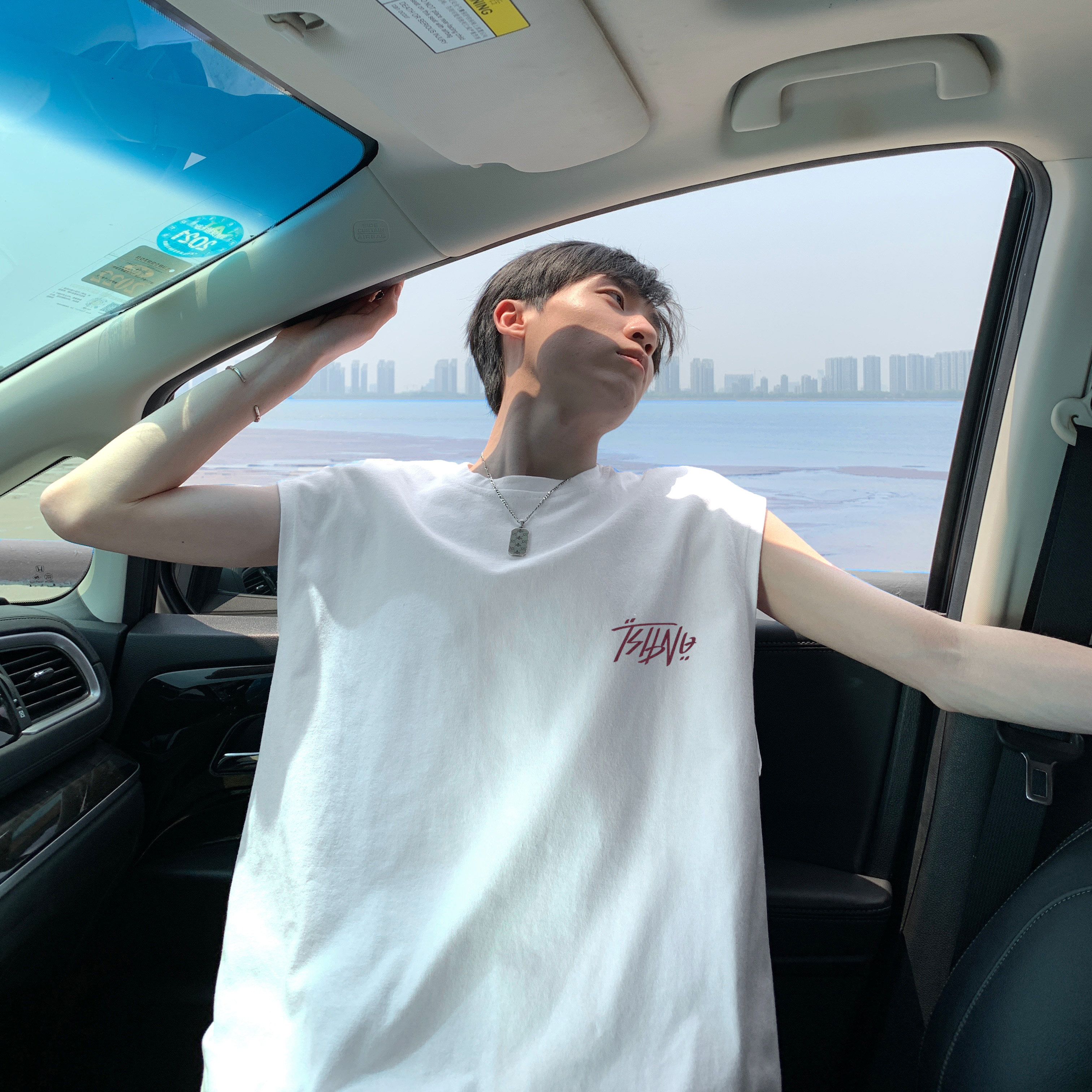 潮流手写字背心T恤男A425-BX3674-P28控38面料棉,男装T恤,电商A425